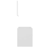 2 Piece Bathroom Furniture Set White Engineered Wood - Close-Up Angle