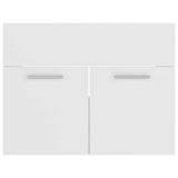 2 Piece Bathroom Furniture Set White Engineered Wood