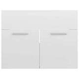 2 Piece Bathroom Furniture Set High Gloss White Engineered Wood