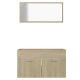 2 Piece Bathroom Furniture Set Sonoma Oak Engineered Wood