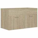 2 Piece Bathroom Furniture Set Sonoma Oak Engineered Wood