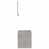 2 Piece Bathroom Furniture Set Concrete Grey Engineered Wood - Close-Up Angle