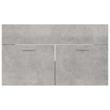 2 Piece Bathroom Furniture Set Concrete Grey Engineered Wood - Extra Image