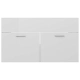 2 Piece Bathroom Furniture Set High Gloss White Engineered Wood - Extra Image