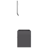 2 Piece Bathroom Furniture Set High Gloss Grey Engineered Wood