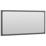 2 Piece Bathroom Furniture Set High Gloss Grey Engineered Wood