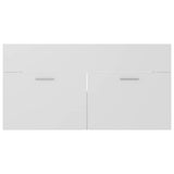 2 Piece Bathroom Furniture Set White Engineered Wood - Extra Image