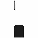 2 Piece Bathroom Furniture Set Black Engineered Wood - Close-Up Angle