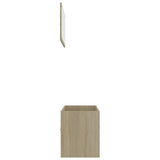 2 Piece Bathroom Furniture Set Sonoma Oak Engineered Wood - Close-Up Angle