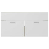 2 Piece Bathroom Furniture Set White and Sonoma Oak Engineered Wood - Extra Image