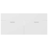 2 Piece Bathroom Furniture Set White Engineered Wood - Extra Image