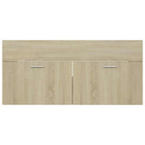 2 Piece Bathroom Furniture Set Sonoma Oak Engineered Wood - Extra Image