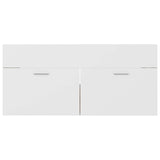 2 Piece Bathroom Furniture Set White and Sonoma Oak Engineered Wood - Extra Image