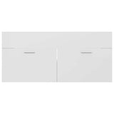 2 Piece Bathroom Furniture Set High Gloss White Engineered Wood - Extra Image