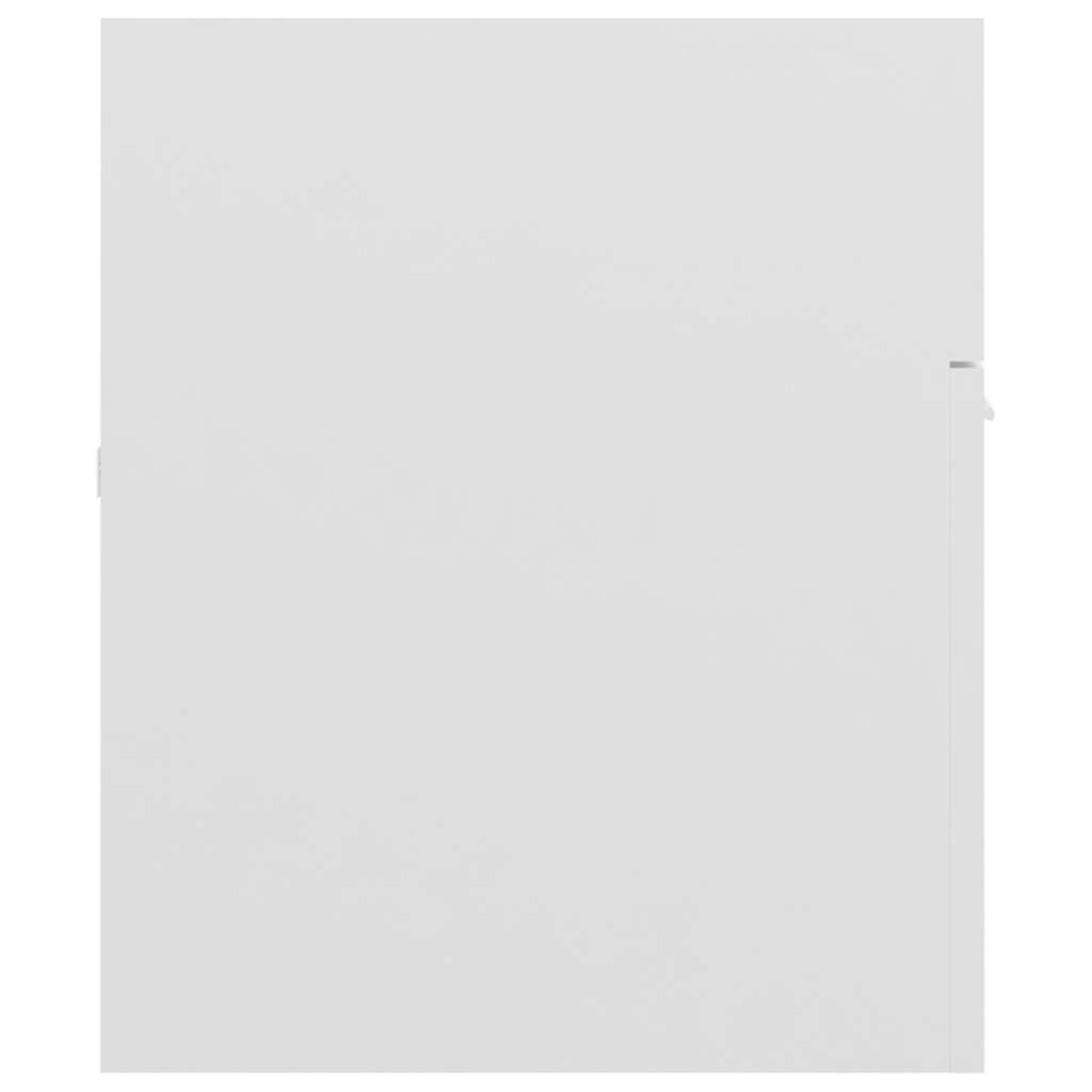 2 Piece Bathroom Furniture Set High Gloss White Engineered Wood