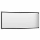 2 Piece Bathroom Furniture Set High Gloss Grey Engineered Wood - Extra Image