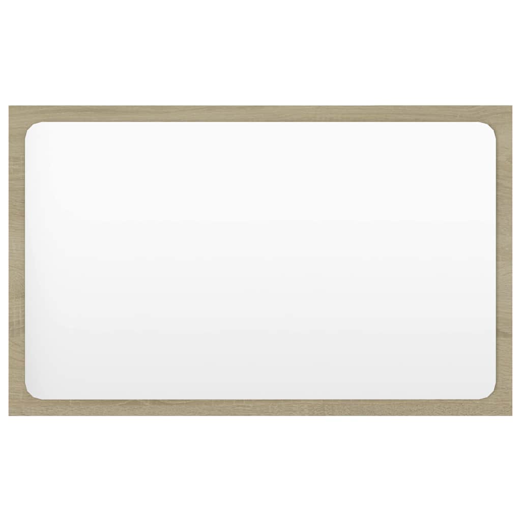 2 Piece Bathroom Furniture Set White and Sonoma Oak Engineered Wood