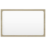 2 Piece Bathroom Furniture Set White and Sonoma Oak Engineered Wood - Extra Image