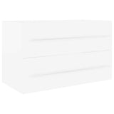 2 Piece Bathroom Furniture Set White Engineered Wood - Extra Image