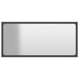 2 Piece Bathroom Furniture Set Grey Engineered Wood