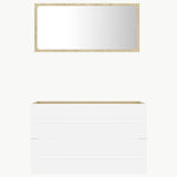 2 Piece Bathroom Furniture Set White and Sonoma Oak Engineered Wood - Side View