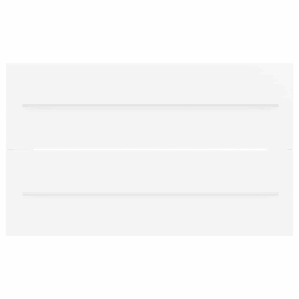 2 Piece Bathroom Furniture Set White and Sonoma Oak Engineered Wood