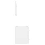 2 Piece Bathroom Furniture Set White Engineered Wood - 45-Degree Angle