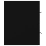 2 Piece Bathroom Furniture Set Black Engineered Wood