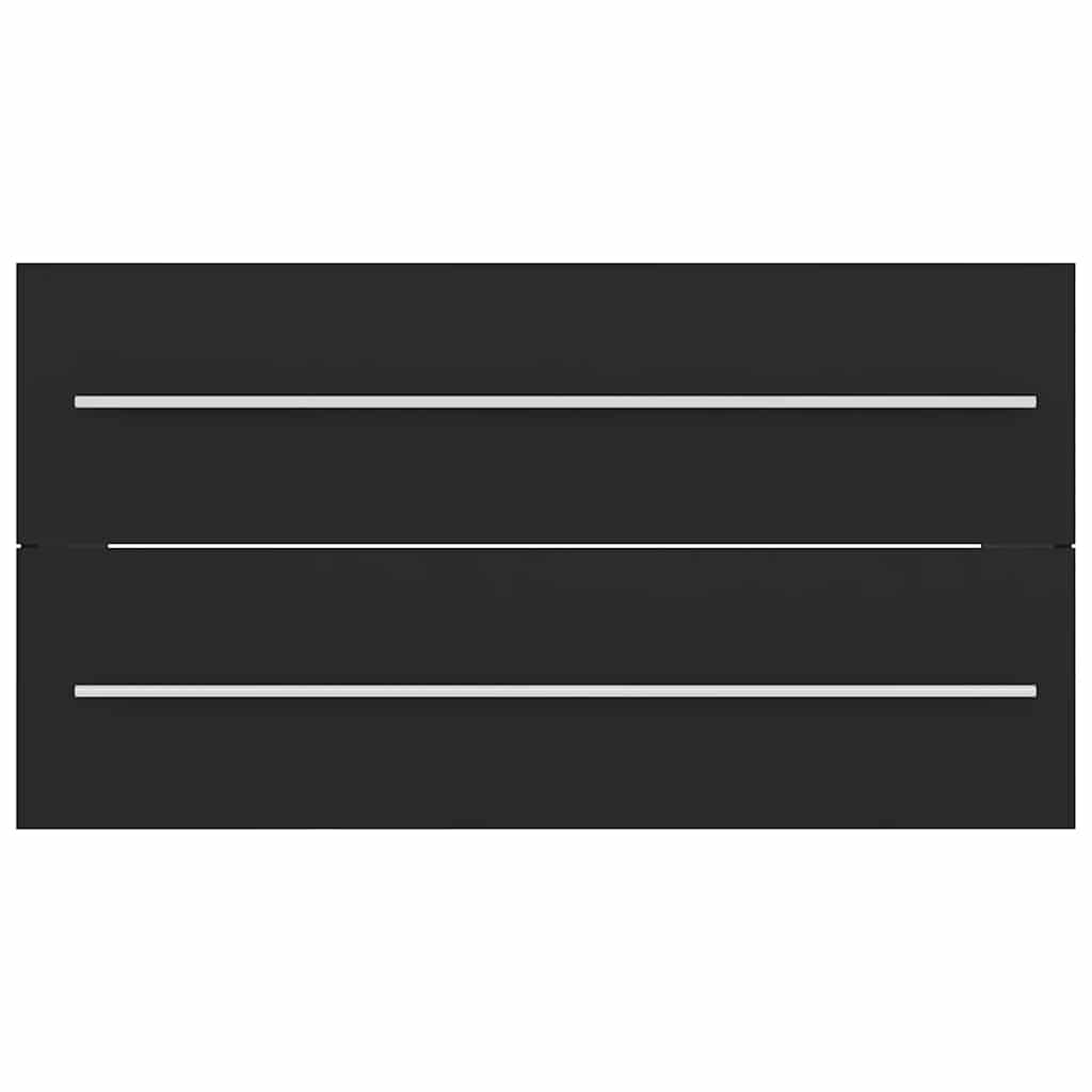 2 Piece Bathroom Furniture Set Grey Engineered Wood