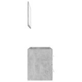 2 Piece Bathroom Furniture Set Concrete Grey Engineered Wood - 45-Degree Angle