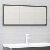 2 Piece Bathroom Furniture Set High Gloss Grey Engineered Wood - Extra Image