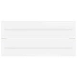 2 Piece Bathroom Furniture Set White Engineered Wood - Close-Up Angle