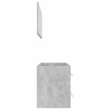 2 Piece Bathroom Furniture Set Concrete Grey Engineered Wood