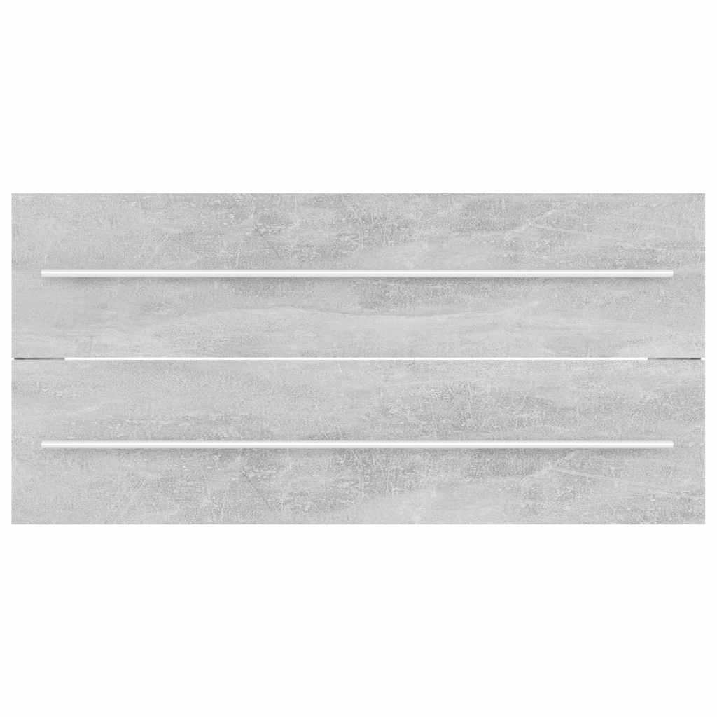 2 Piece Bathroom Furniture Set Concrete Grey Engineered Wood