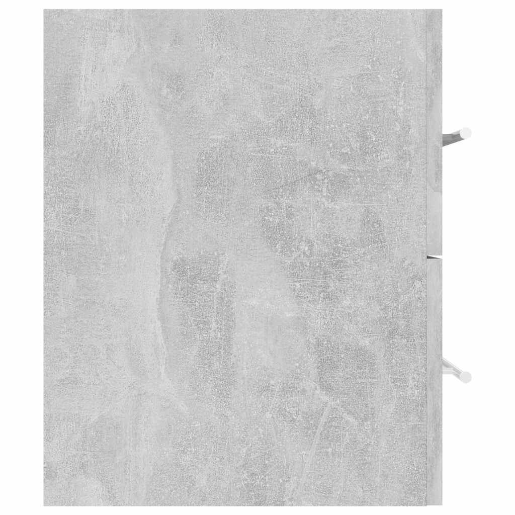 2 Piece Bathroom Furniture Set Concrete Grey Engineered Wood