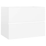 2 Piece Bathroom Furniture Set White Engineered Wood