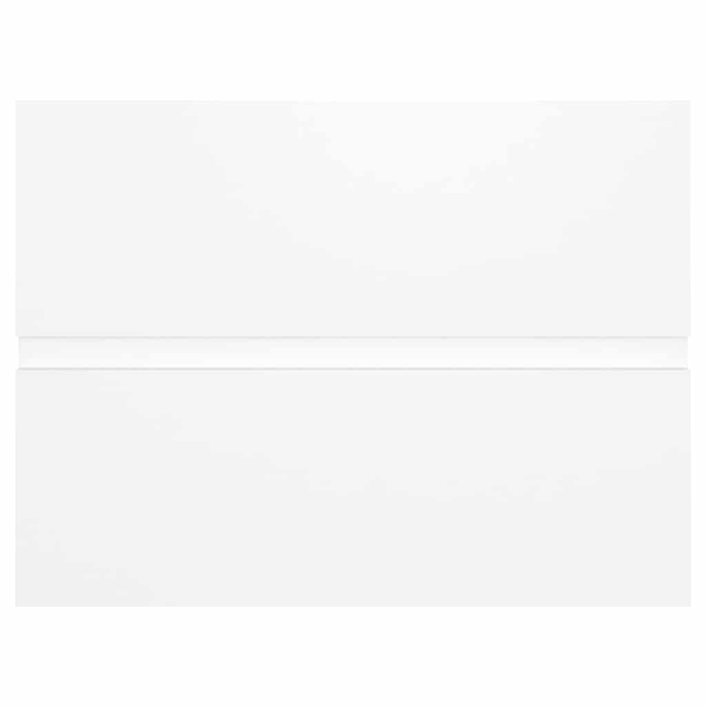 2 Piece Bathroom Furniture Set White Engineered Wood
