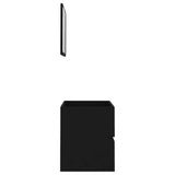 2 Piece Bathroom Furniture Set Black Engineered Wood - Top-Down View