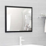 2 Piece Bathroom Furniture Set Black Engineered Wood - Rear View