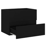2 Piece Bathroom Furniture Set Black Engineered Wood - Extra Image