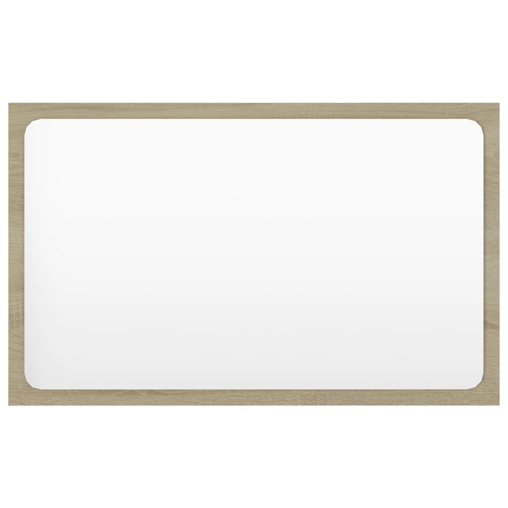 2 Piece Bathroom Furniture Set White and Sonoma Oak Engineered Wood