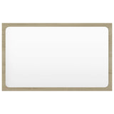 2 Piece Bathroom Furniture Set White and Sonoma Oak Engineered Wood - Low Angle