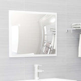 2 Piece Bathroom Furniture Set High Gloss White Engineered Wood - Rear View