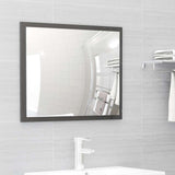 2 Piece Bathroom Furniture Set High Gloss Grey Engineered Wood - Rear View