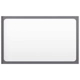 2 Piece Bathroom Furniture Set High Gloss Grey Engineered Wood - Low Angle