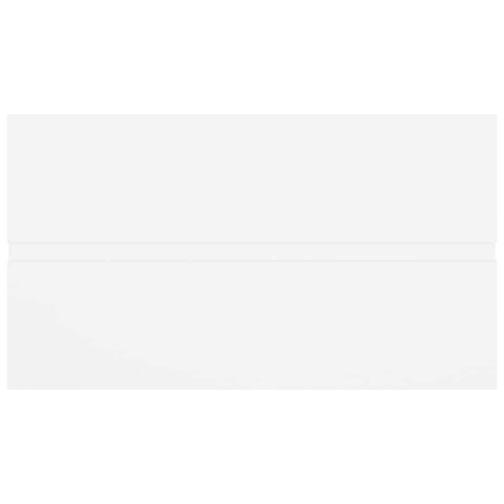 2 Piece Bathroom Furniture Set White Engineered Wood