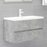 2 Piece Bathroom Furniture Set Concrete Grey Engineered Wood - Extra Image