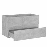 2 Piece Bathroom Furniture Set Concrete Grey Engineered Wood - Extra Image