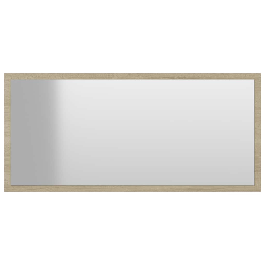 2 Piece Bathroom Furniture Set White and Sonoma Oak Engineered Wood