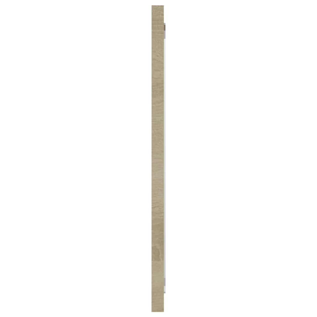 2 Piece Bathroom Furniture Set White and Sonoma Oak Engineered Wood